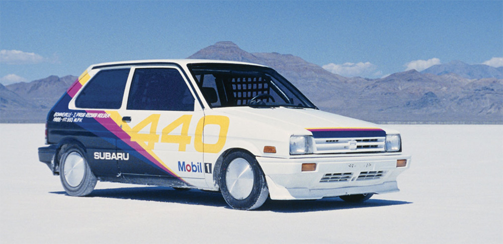 1987 Justy 1 Liter Land Speed Record Holder